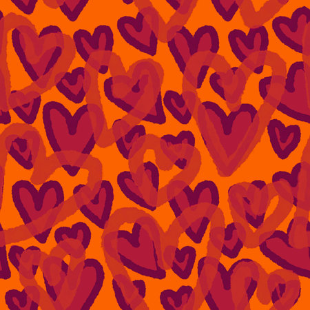 Valentine love hearts seamless 14 February pattern for wrapping paper and fabrics and kids clothes print and winter party accessories and fashion textile. High quality illustrationの写真素材