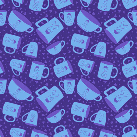 Breast cancer month seamless pink ribbon day mammogram pattern for wrapping paper and medical accessories and medicine textiles. High quality illustrationの写真素材