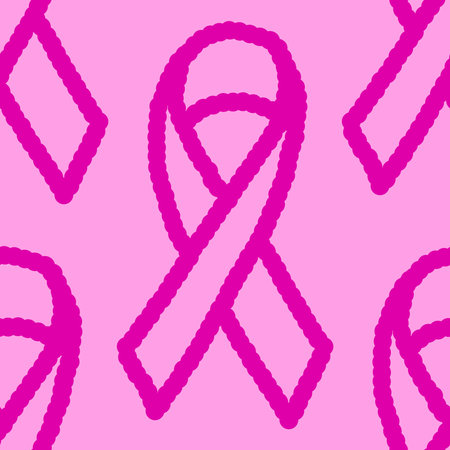 Breast cancer month seamless pink ribbon day mammogram pattern for wrapping paper and medical accessories and medicine textiles. High quality photoの写真素材