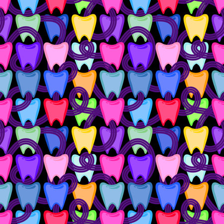 Medicine seamless teeth pattern for wrapping paper and fabrics and lines and kids clothes print and doctors accessories and drugstore packaging. High quality photoの写真素材