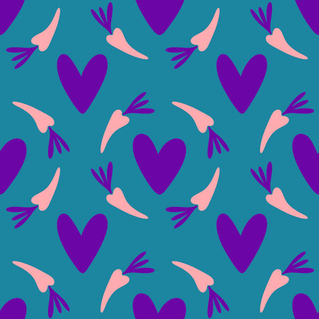 Summer vegetable seamless carrots pattern for wrapping paper and fabrics and lines and kids clothes...
