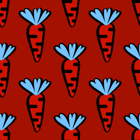 Summer vegetable seamless carrots pattern for wrapping paper and fabrics and lines and kids clothes...