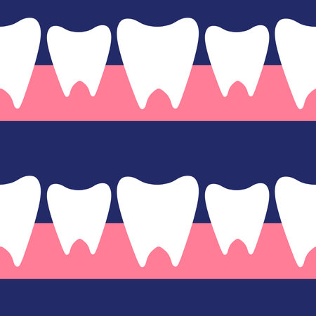 Medicine seamless teeth pattern for wrapping paper and fabrics and lines and kids clothes print and doctors accessories and drugstore packaging. High quality photoの写真素材