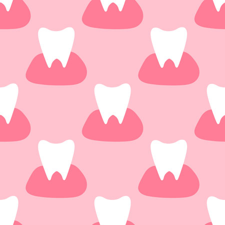 Medicine seamless teeth pattern for wrapping paper and fabrics and lines and kids clothes print and doctors accessories and drugstore packaging. High quality photoの写真素材