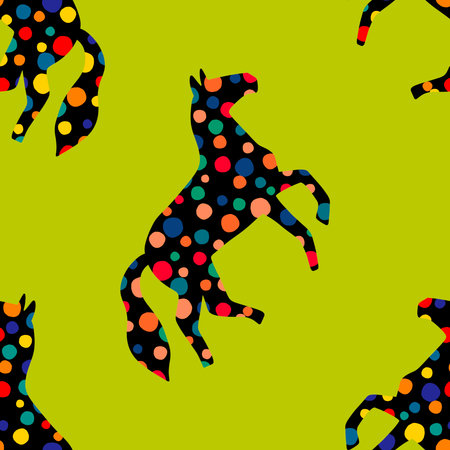 New year animals seamless Christmas horses pattern for wrapping paper and party accessories and kids clothes print and fashion textilesの写真素材