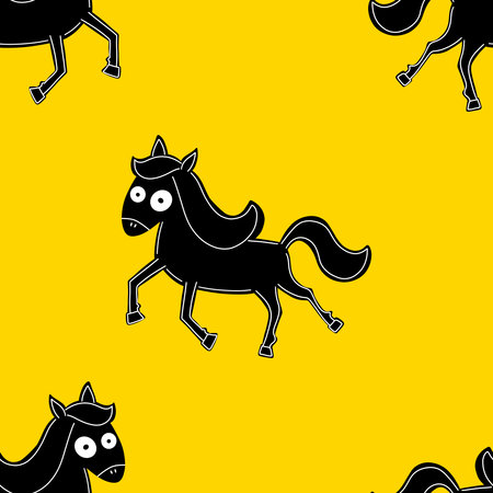 New year animals seamless Christmas horses pattern for wrapping paper and party accessories and kids clothes print and fashion textilesの写真素材