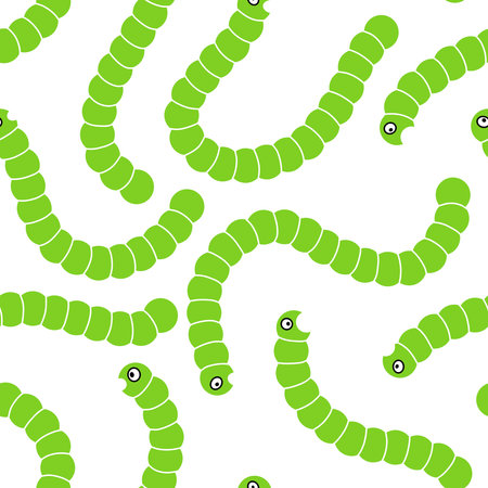 Kids seamless caterpillar cute pattern for fabrics and textiles and packaging and gifts and cards and linens and wrapping paper. High quality photoの写真素材