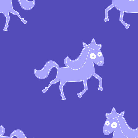 New year 2026 animals seamless Christmas horses pattern for wrapping paper and party accessories and kids clothes print and fashion textilesの写真素材