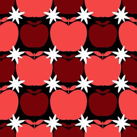 Summer fruit seamless apples pattern for wrapping paper and fabrics and kids clothes print and spring fashion textiles and garden party accessories. High quality photoの写真素材