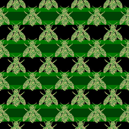 Kids seamless bee pattern for fabrics and packaging and gifts and cards and linens and wrapping paperの写真素材