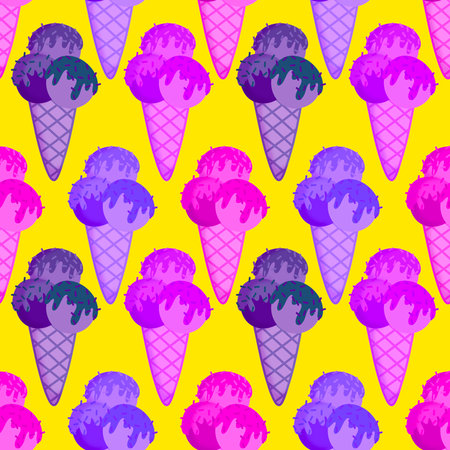 Christmas seamless ice cream pattern for wrapping paper and fabrics and lines and kids clothes print...