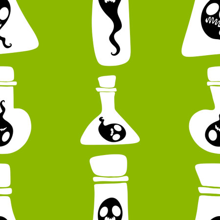 Halloween ghost seamless cartoon pattern for wrapping paper and fabrics and lines and kids clothes print and packaging and festive accessories. High quality illustrationの写真素材