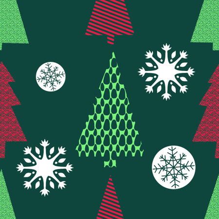 Christmas tree seamless winter toys pattern for wrapping paper and fabrics and lines and new year packaging and kids clothes print and Noel party accessories. High quality photoの写真素材