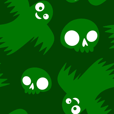 Halloween ghost seamless cartoon pattern for wrapping paper and fabrics and lines and kids clothes print and packaging and festive accessories. High quality illustrationの写真素材