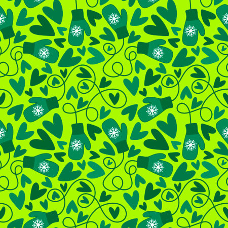 Winter gloves seamless pattern for fabrics and textiles and packaging and Christmas gifts and kids and wrapping paper. High quality photoの写真素材