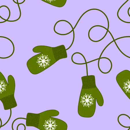 Winter gloves seamless pattern for fabrics and textiles and packaging and Christmas gifts and kids and wrapping paper. High quality photoの写真素材