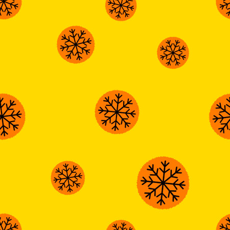 Christmas ice scribble seamless snowflakes pattern for wrapping paper and fabrics and lines and kids...