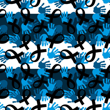 Breast cancer month seamless pink ribbon day mammogram pattern for wrapping paper and medical accessories and medicine textiles. High quality illustrationの写真素材