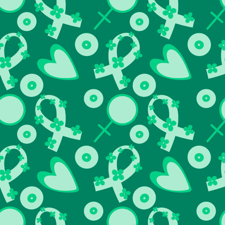 Seamless pink ribbon pattern for wrapping paper and medical accessories and medicine textiles. High quality illustrationの写真素材