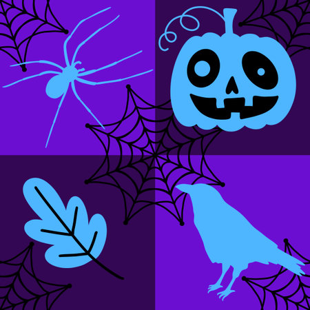 Halloween animals cartoon seamless monsters pattern for wrapping paper and fabrics and lines and kids clothes print and autumn packaging and party accessories. High quality illustrationの写真素材