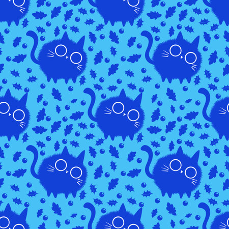 Cartoon animals seamless cats pattern for wrapping paper and fabrics and lines and kids clothes print and party accessories. High quality illustrationの写真素材