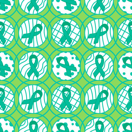 Breast cancer month seamless pink ribbon day mammogram pattern for wrapping paper and medical accessories and medicine textiles. High quality illustrationの写真素材