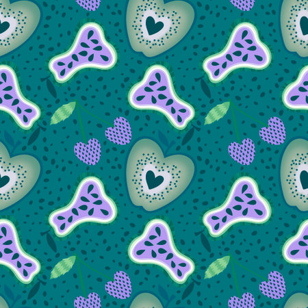 Summer fruit seamless apples and cherry pattern for wrapping paper and fabrics and lines and kids...