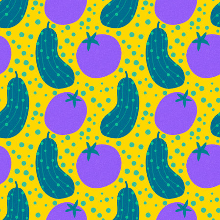 Summer vegetable seamless tomato pattern for wrapping paper and fabrics and kitchen textiles and autumn accessories and restaurants packaging. High quality illustrationの写真素材
