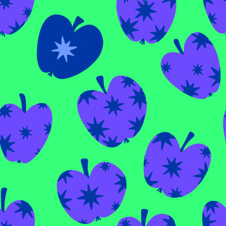 Summer fruit seamless apples pattern for wrapping paper and fabrics and lines and kids clothes print and fashion textiles and party accessories. High quality illustrationの写真素材