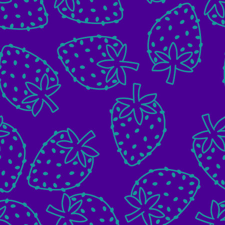 Summer fruits seamless strawberries pattern for wrapping paper and fabrics and lines and kids clothes print and spring party accessories. High quality illustrationの写真素材