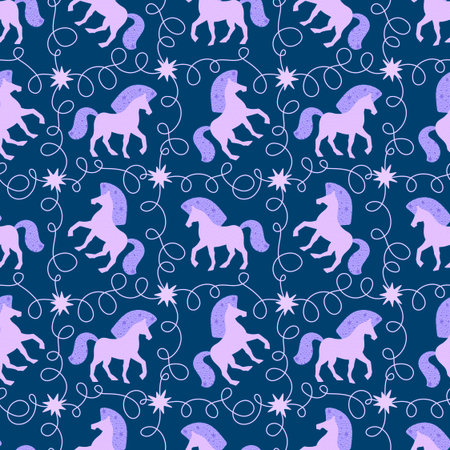New year animals seamless Christmas horses pattern for wrapping paper and party accessories and kids clothes print and fashion textilesの写真素材