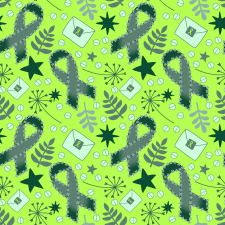 Breast cancer month seamless pink ribbon day mammogram pattern for wrapping paper and medical accessories and medicine textiles. High quality illustrationの写真素材