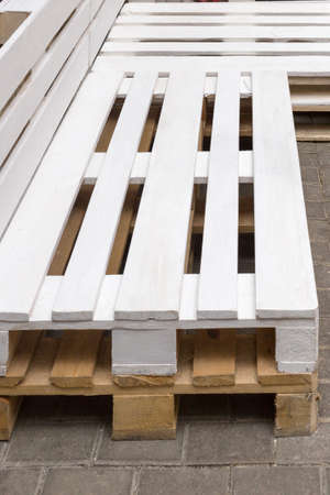 The white stuff for sitting in the yardの写真素材