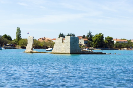 Coastline near Seget Vranjica, Croatiaの写真素材