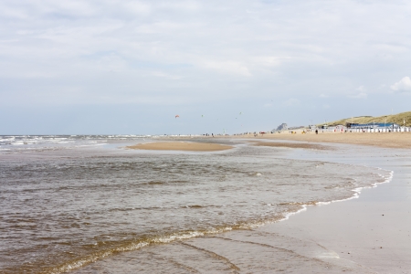 Beach on North Sea, the Netherlandsの写真素材