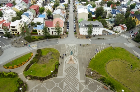 Downtown Reykjavik, Icelandの写真素材
