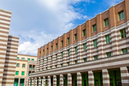Modern building in Montecatini Terme, Italyの写真素材