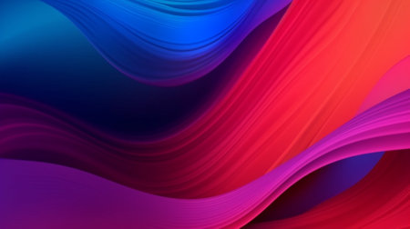 abstract background with smooth lines in red, blue and purple colorsの写真素材