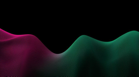 Abstract background with dynamic waves. 3d rendering, 3d illustration.の写真素材