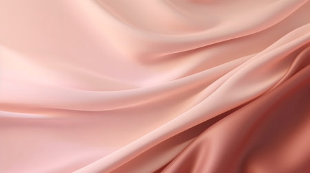 Closeup of rippled pink satin fabric texture background.の写真素材