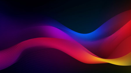 Abstract colorful background with wave lines. Vector illustration for your design.の写真素材