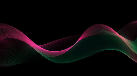 Abstract background with a glowing abstract waves, design element. Can be used for wallpaper,...