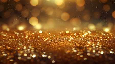 golden glitter vintage lights background. gold and black. de focusedの写真素材