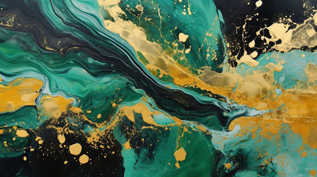 Marble abstract acrylic background. Marbling artwork texture. Agate ripple pattern. Gold powder.