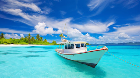 Beautiful beach at Seychelles, Praslin islandの写真素材