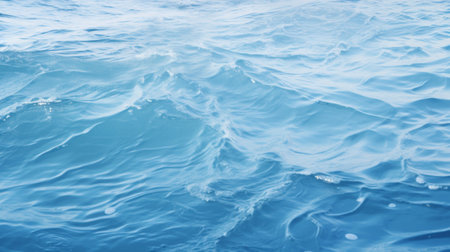 Blue sea water background. Close up of blue sea water surface.の写真素材