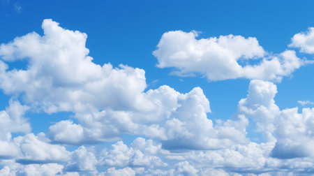 Blue sky background with tiny clouds, natural sky background with tiny cloudsの素材