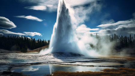 Grand Prismatic Spring, Yellowstone National Park, Wyoming, United Statesの素材