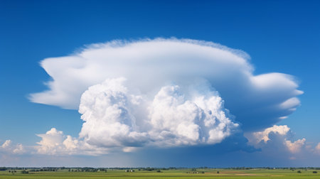 Clouds in the blue sky as a background. 3d renderingの素材