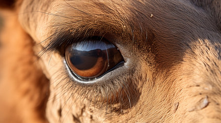 Eye of a camel close-up. Shallow depth of field.の素材